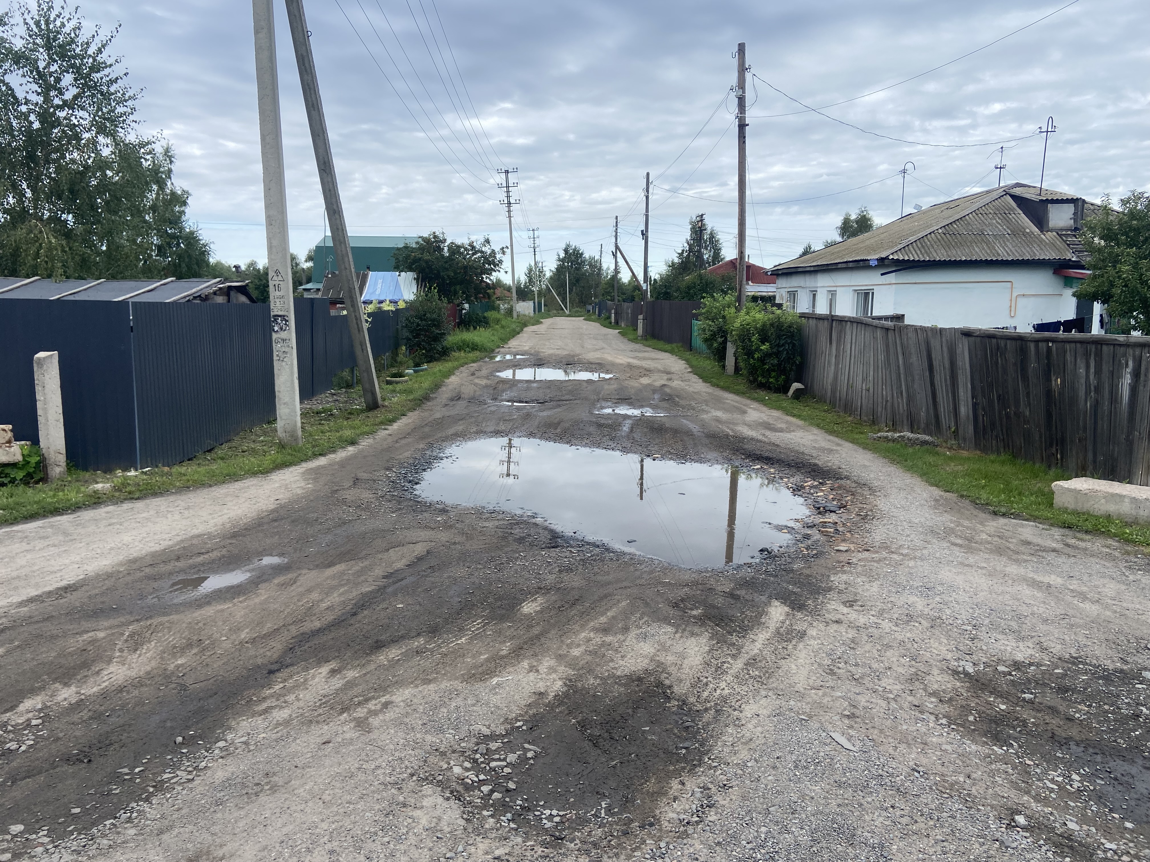 Участок дороги до улицы Песчаной 55.063131, 73.165163