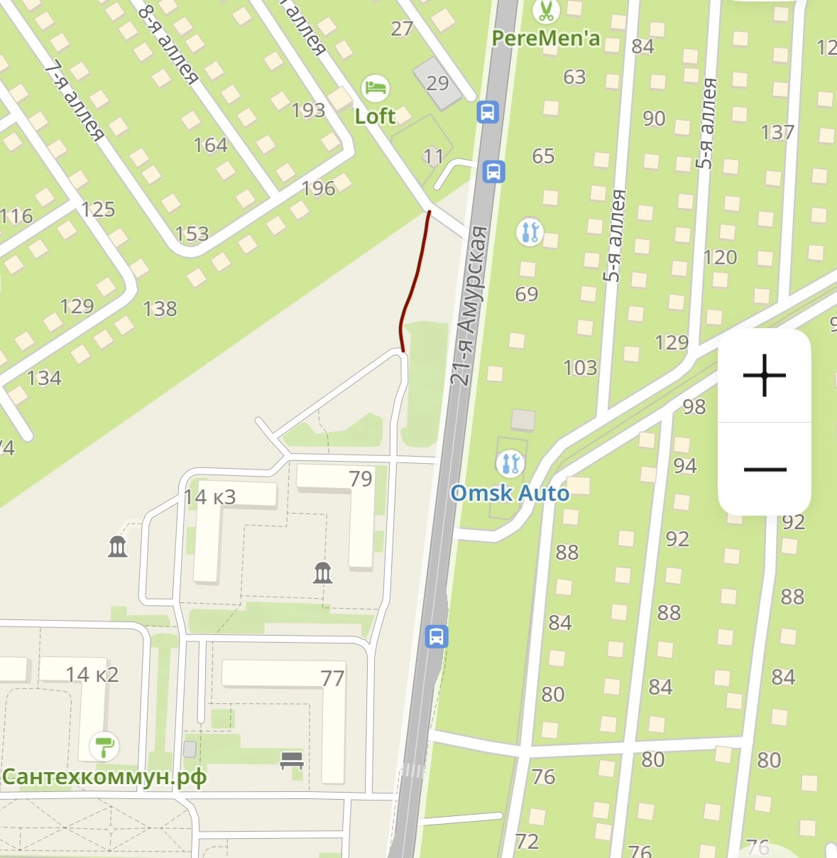 Тротуар от 21 Амурской 79